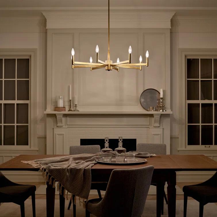 Tuscany 8 Light Metal Dimmable Chandelier