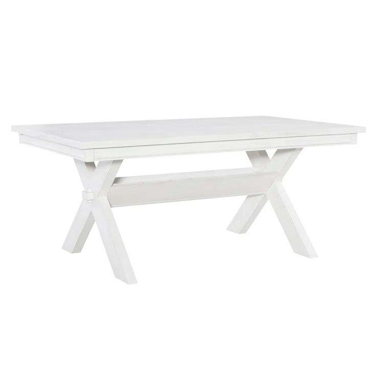 Kelly Clarkson Home Gigi 70" Solid Wood Farmhouse Trestle Base Dining Table