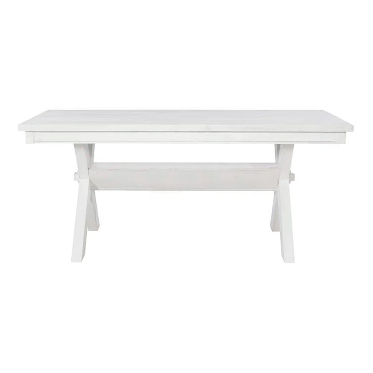 Kelly Clarkson Home Gigi 70" Solid Wood Farmhouse Trestle Base Dining Table