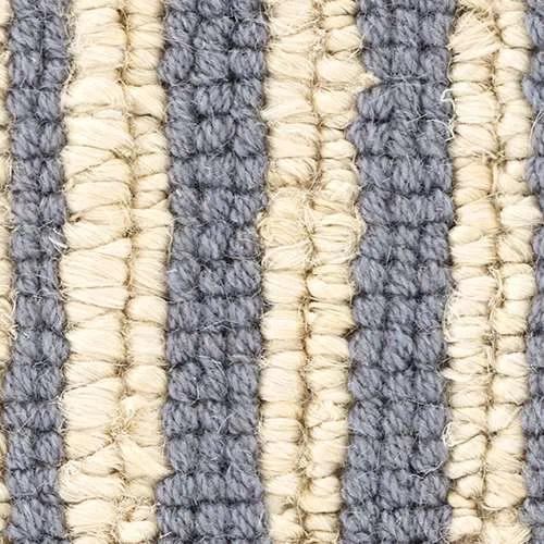 Calder Stripe Pewter Blue Handwoven Jute Rug