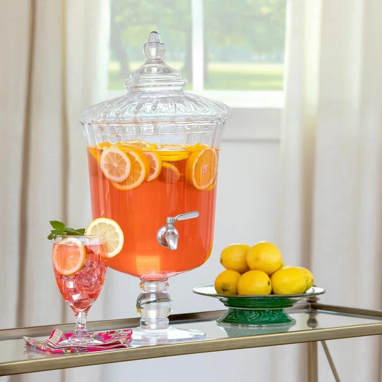 Park Hill Collection Classic Crystal Beverage Dispenser, 8qt.