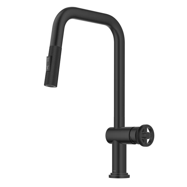 Urbix Industrial Pull-Down Single Handle Kitchen Faucet