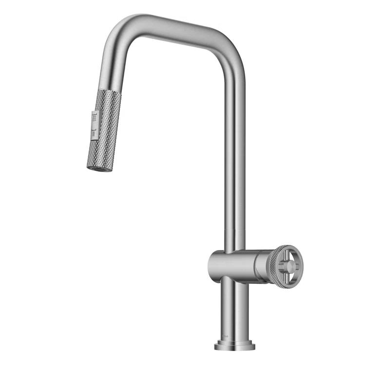 Urbix Industrial Pull-Down Single Handle Kitchen Faucet