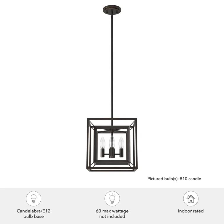 Doherty 4 - Light Rectangle 12 inch Pendant