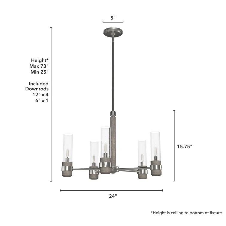 River Mill 5 Light Candle Style Classic / Traditional Chandelier