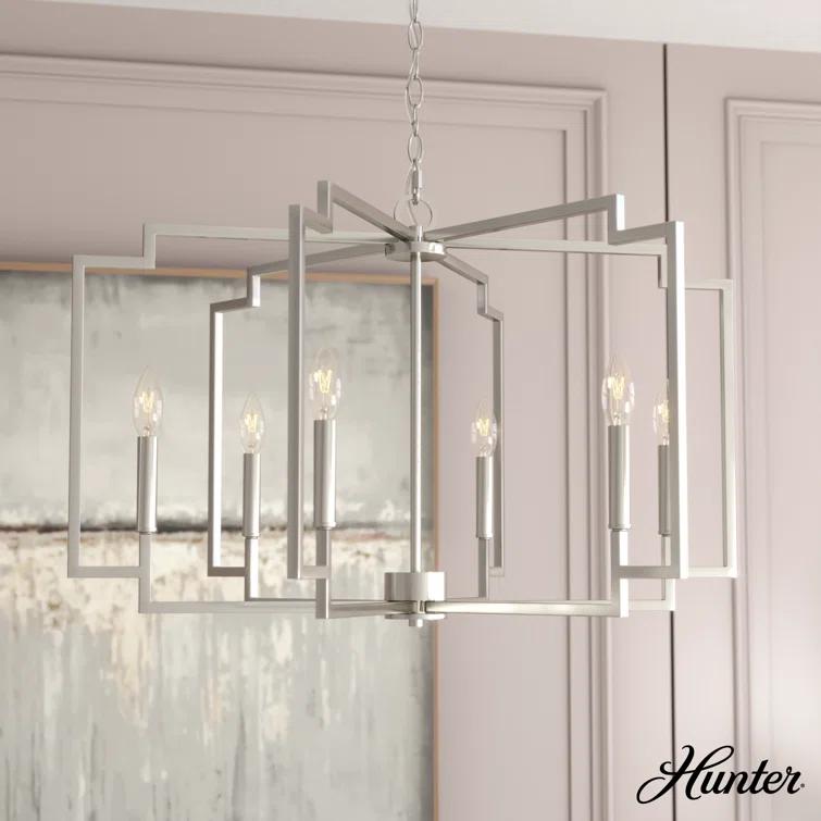 Hunter Fan Hunter 30 Inch Zoanne 6 Light Chandelier Ceiling Light Fixture