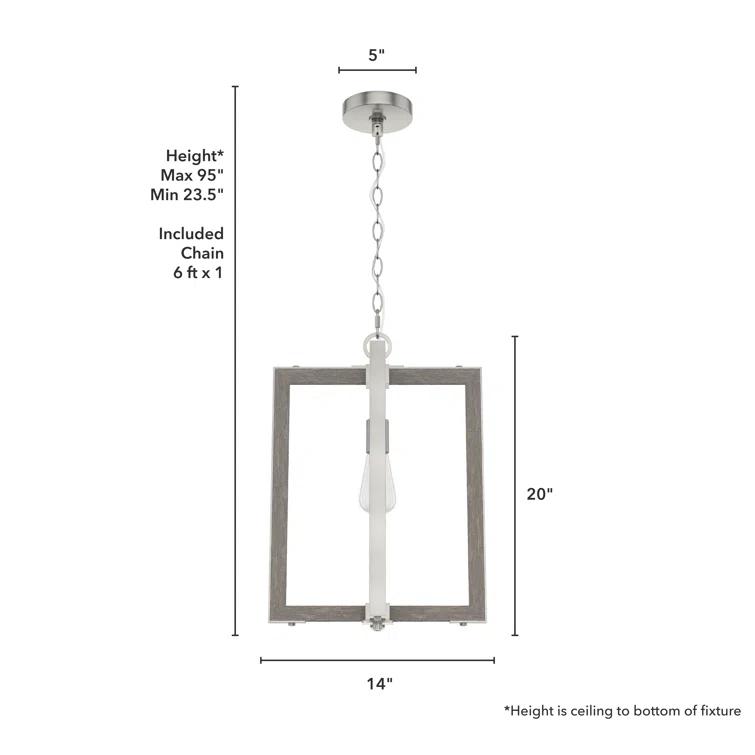 Woodburn 1 - Light Single Geometric Pendant