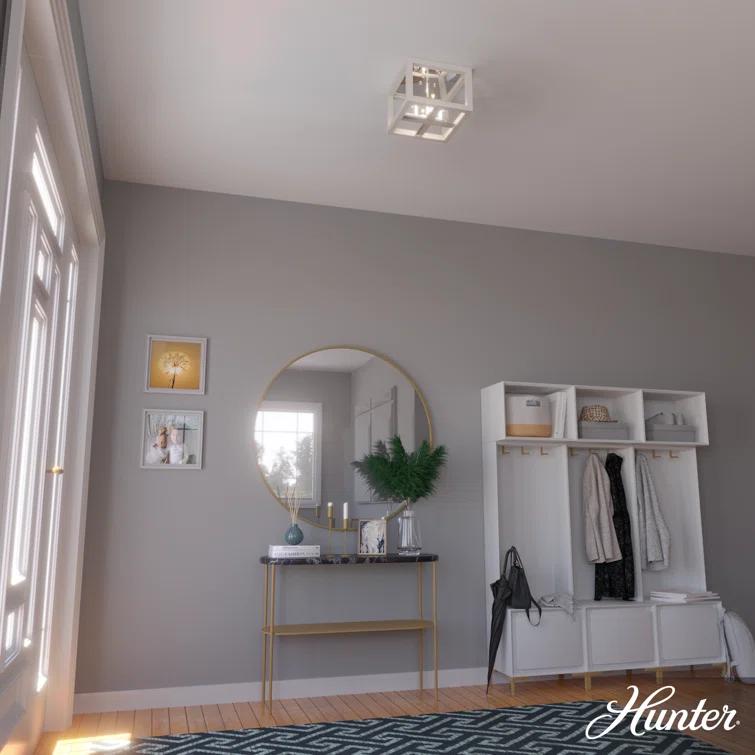Hunter Fan Squire Manor 4 Light Flush Mount Ceiling Light Fixture