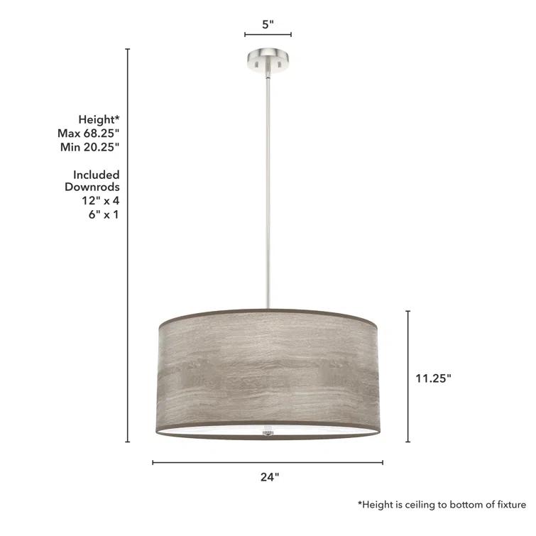 Solhaven 4 - Light Shaded Drum Pendant