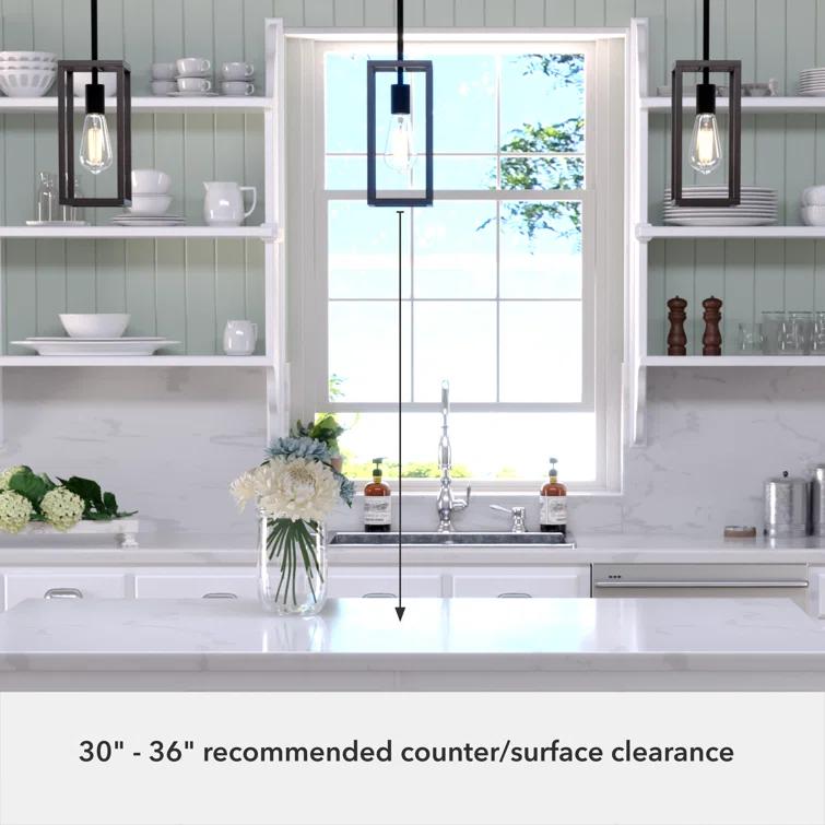 Hunter Fan Squire Manor 1 - Light Rectangle Mini Pendant