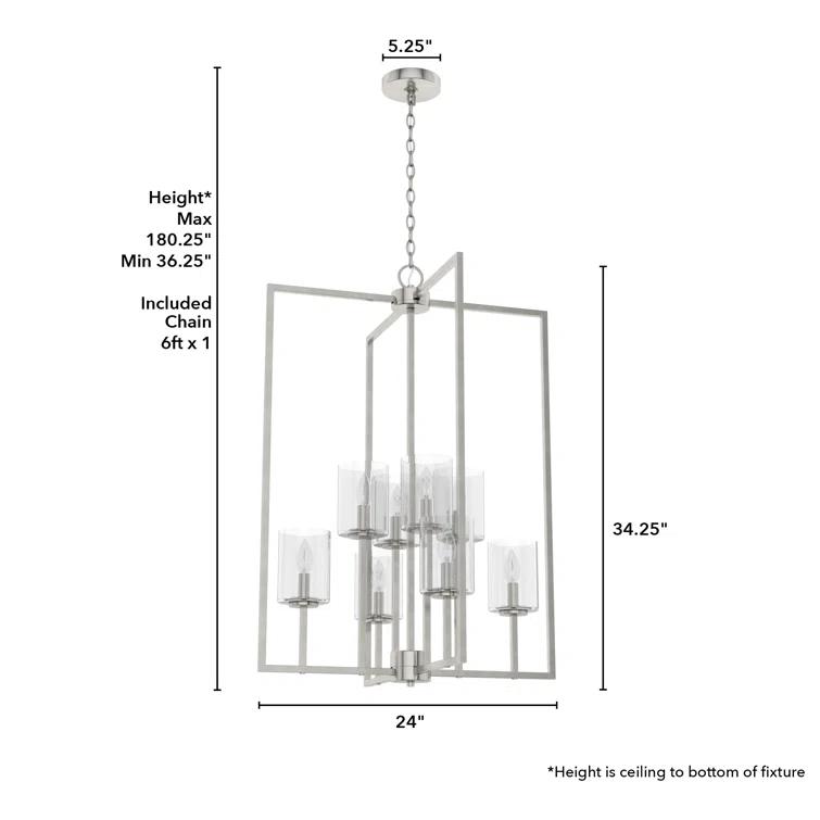 Hunter Fan Kerrison 8 - Light Geometric Large Foyer Pendant