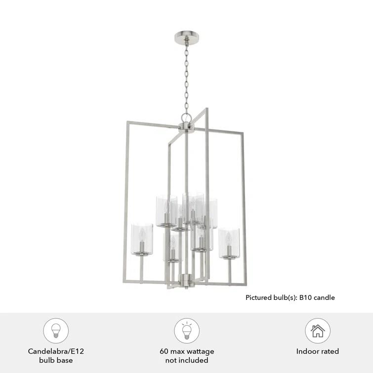 Hunter Fan Kerrison 8 - Light Geometric Large Foyer Pendant