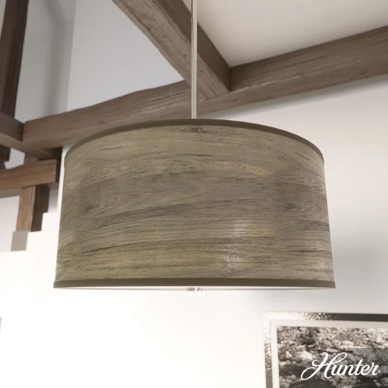 Hunter Fan Solhaven 3 - Light Shaded Drum Pendant