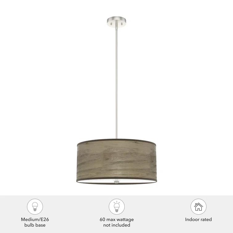 Hunter Fan Solhaven 3 - Light Shaded Drum Pendant