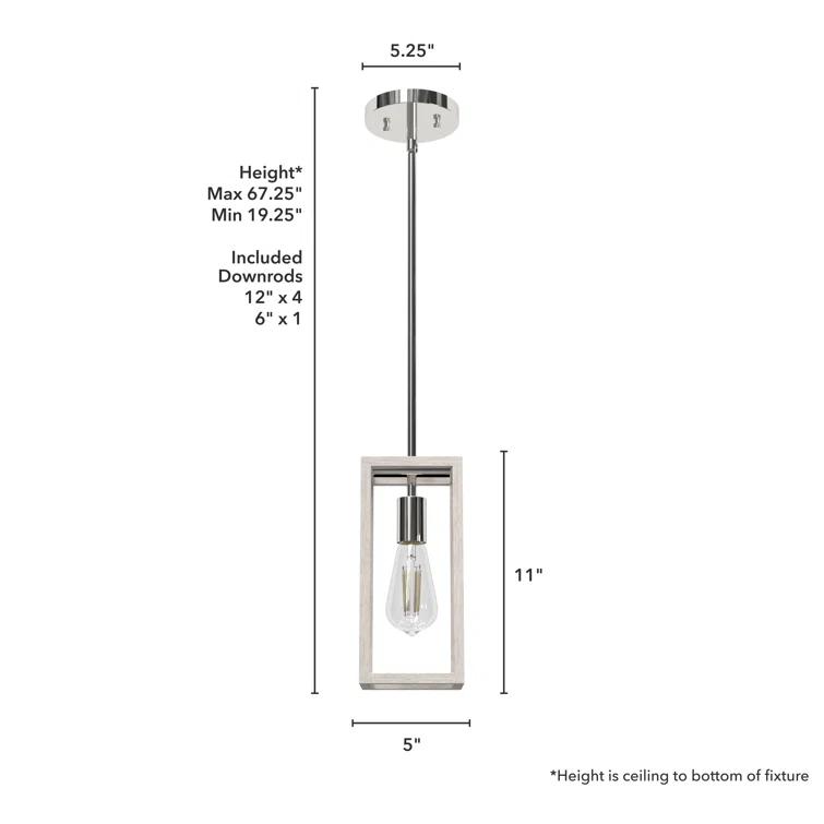 Hunter Fan Squire Manor 1 - Light Rectangle Mini Pendant