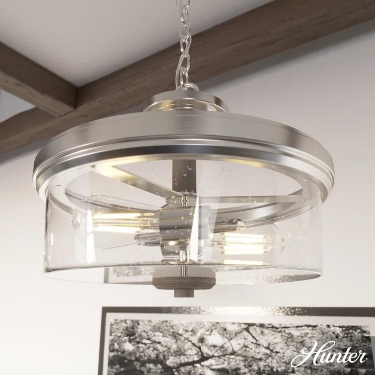 River Mill 2 Light 15" Semi Flush Mount