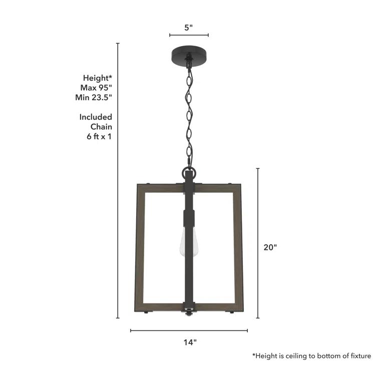Woodburn 1 - Light Single Geometric Pendant