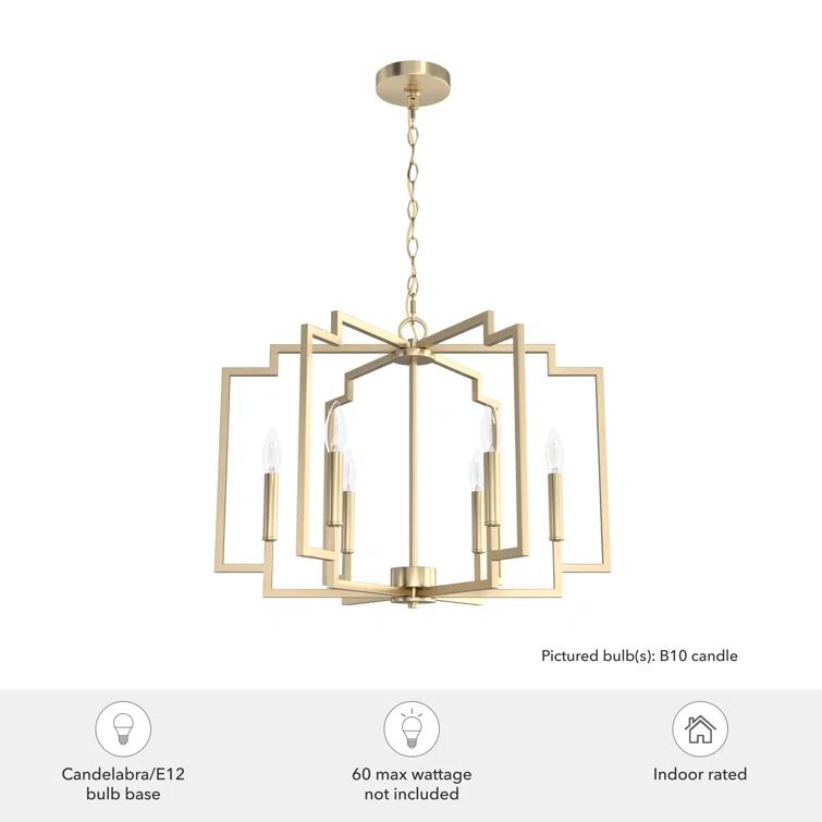 Hunter 30 Inch Zoanne 6 Light Chandelier Ceiling Light Fixture
