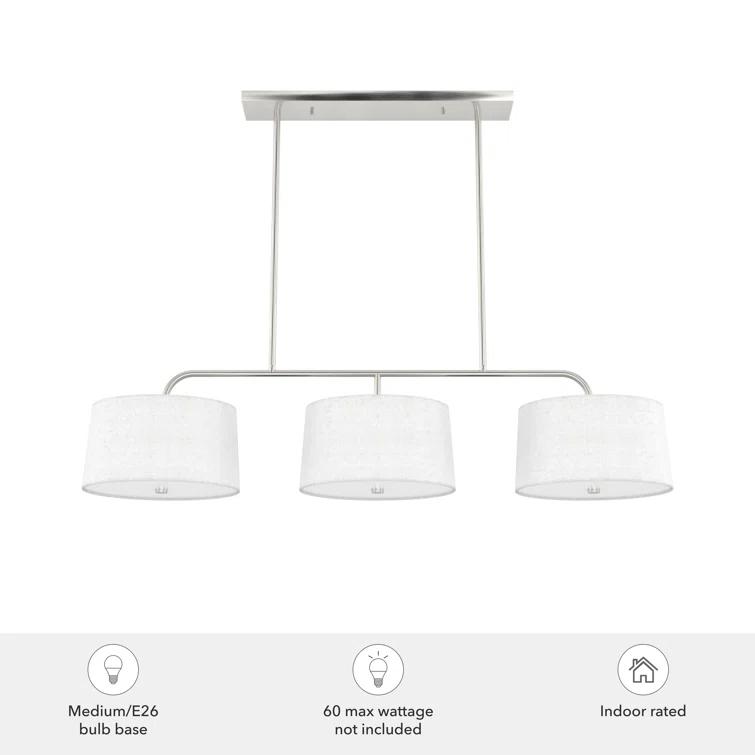 Cottage Hill 6 - Light Kitchen Island Shaded Linear Chandelier