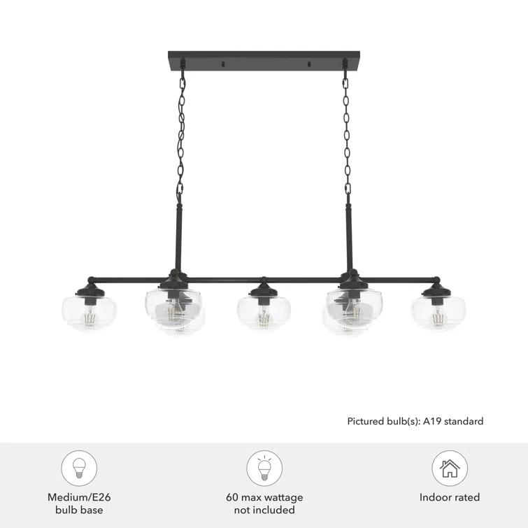 Saddle Creek 7 - Light Kitchen Island Linear Pendant