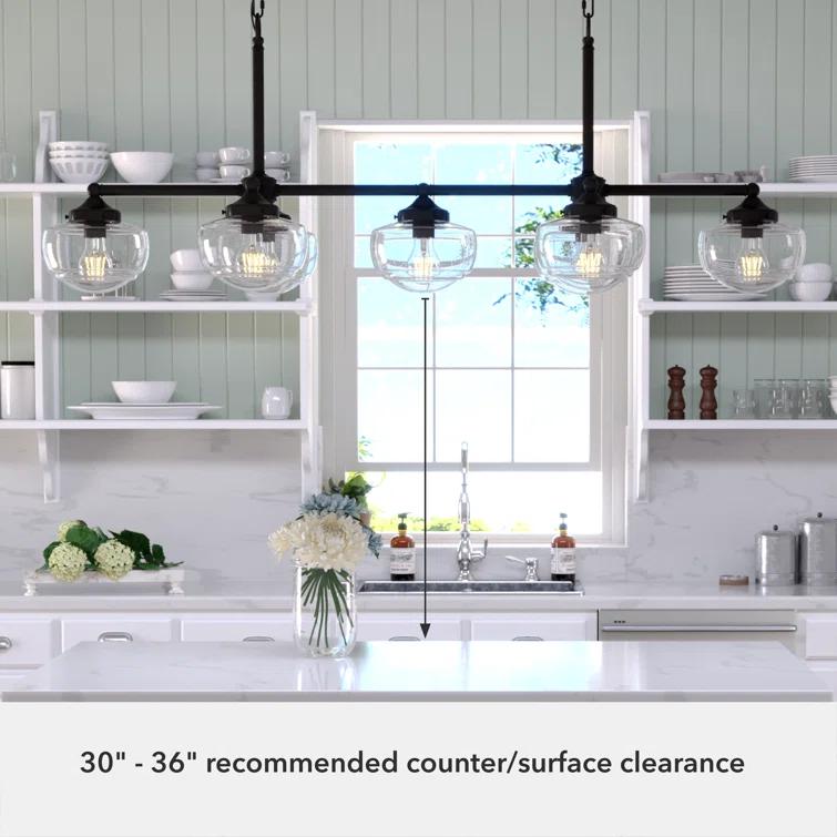 Saddle Creek 7 - Light Kitchen Island Linear Pendant