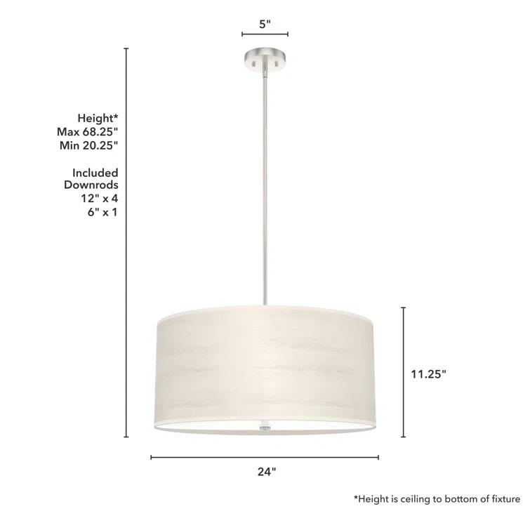 Solhaven 4 - Light Shaded Drum Pendant
