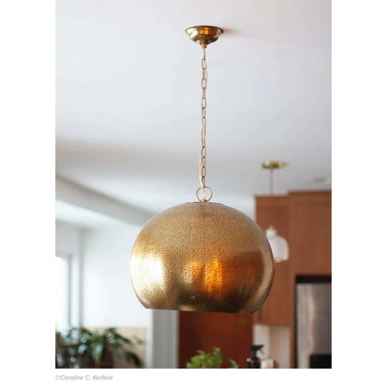 Regina Andrew Pierced Metal Sphere Pendant