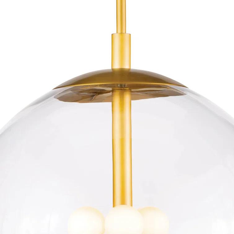 3 - Light Natural Brass Sphere Pendant