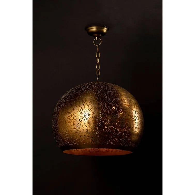Pierced Metal Sphere Pendant