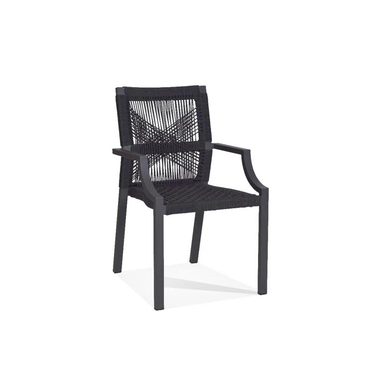 Woodbridge Furniture Bellevue Stacking Patio Dining Armchair with Cushion