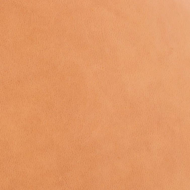 Leah Butterscotch Leather Round Ottoman Coffee Table