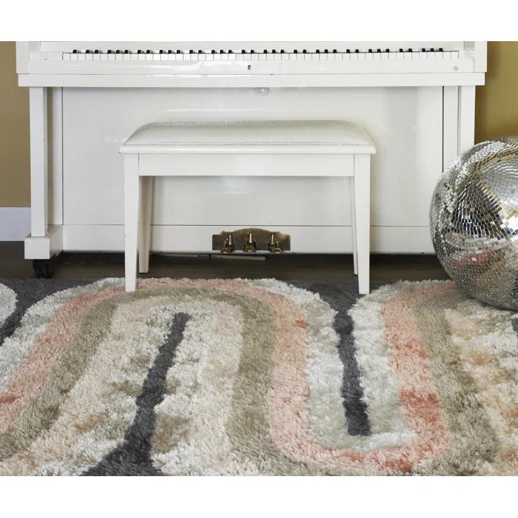 Rupa Geometric Handmade Tufted Pink/Beige/Gray Area Rug