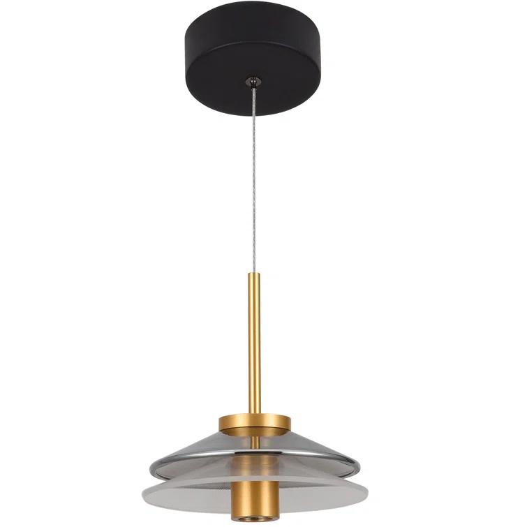 Verona 7-in 100-277V 1-Light ETL Certified Integrated LED Height Adjustable Cone Pendant Lighting