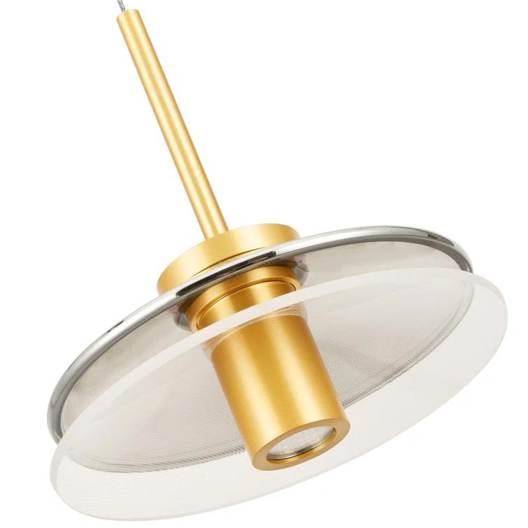 Verona 7-in 100-277V 1-Light ETL Certified Integrated LED Height Adjustable Cone Pendant Lighting