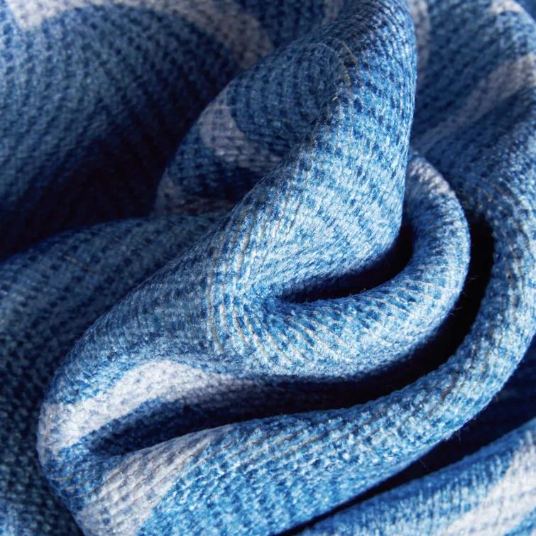 Kehr Lattice Moroccan Blue Machine Washable Area Rug