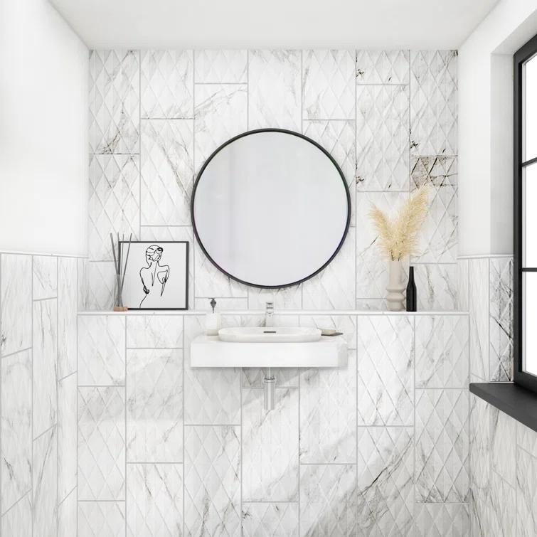 Daltile Perpetuo 12" x 24" Porcelain Marble Look Wall & Floor Tile