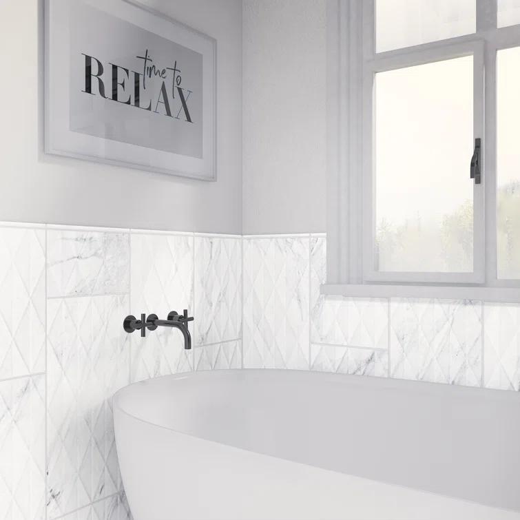 Daltile Perpetuo 12" x 24" Porcelain Marble Look Wall & Floor Tile