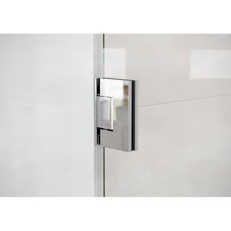 Illume 32 in. x 78 in. 90-degree Fully Frameless Wall Hinged Glass Shower Enclosure