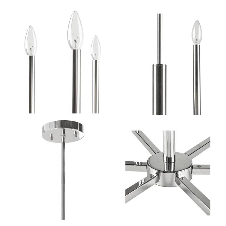 6-Light Contemporary Candelabra Styled Chandelier