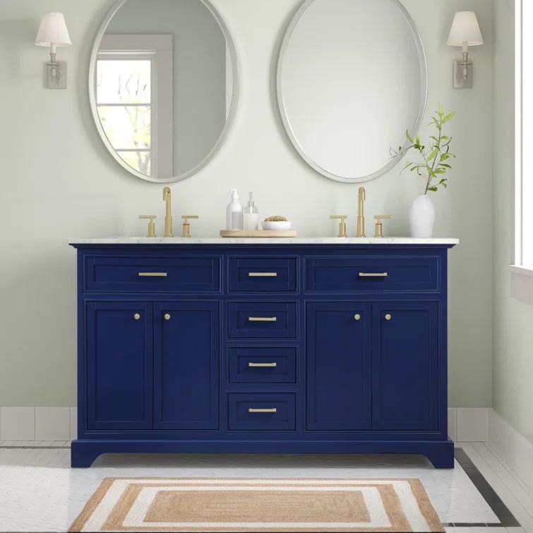 Etta Avenue™ Lydie 60'' Double Bathroom Vanity with Marble Top
