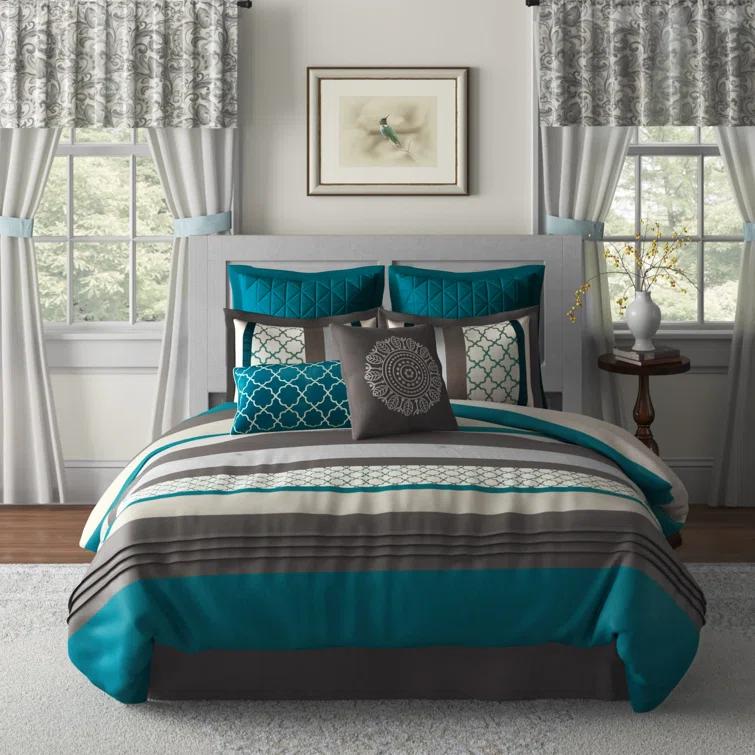 Avalon Microfiber Modern & Contemporary 8 Piece Comforter Set