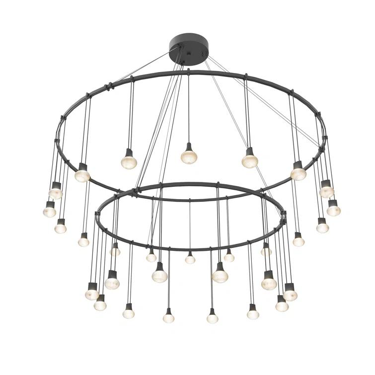 SONNEMAN Suspenders® 30 - Light Satin Black LED Cluster Pendant