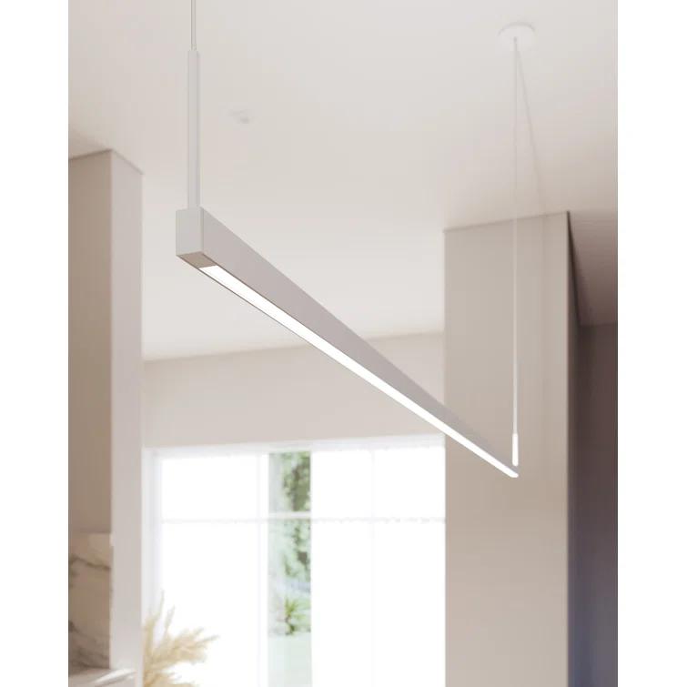 Satin White Slim Aluminum LED Pendant - Energy Star Certified