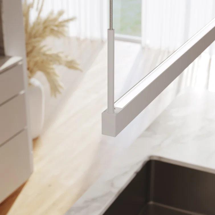 Satin White Slim Aluminum LED Pendant - Energy Star Certified