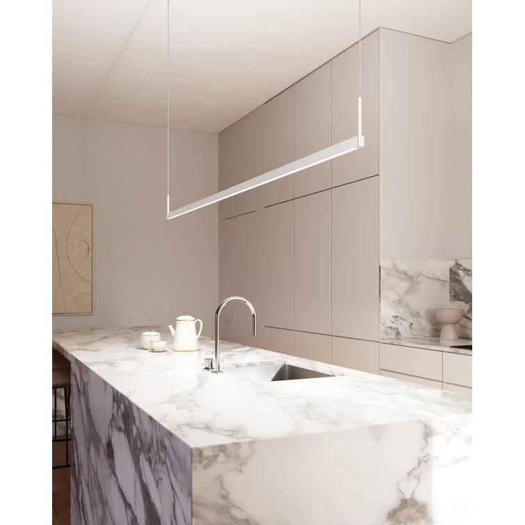 Satin White Slim Aluminum LED Pendant - Energy Star Certified