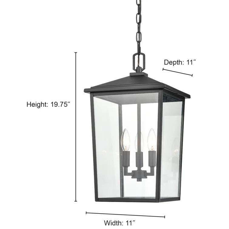 Messerly 3 Light 11" Wide Outdoor Taper Candle Pendant