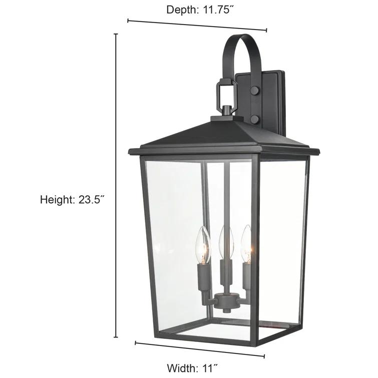 Messerly 3 Light 24" Tall Outdoor Wall Sconce