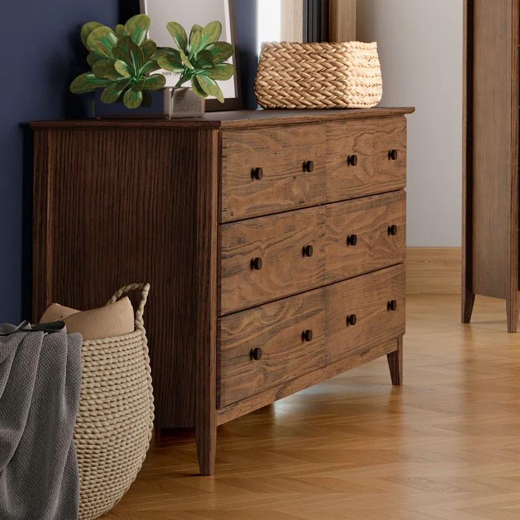 Greenport Solid Wood 63.75'' W 6 - Drawer Dresser