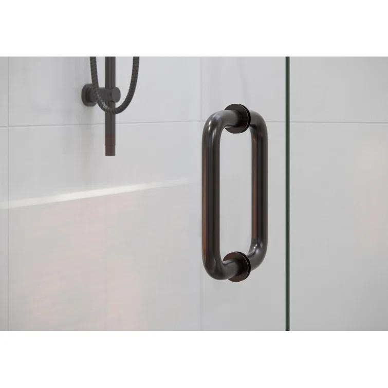 58 in. x 78 in. Fully Frameless Wall Hinge Shower Door