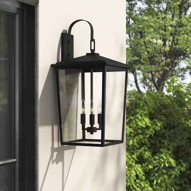Messerly 3 Light 24" Tall Outdoor Wall Sconce